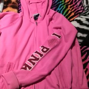 Vs pink hoodie  size large